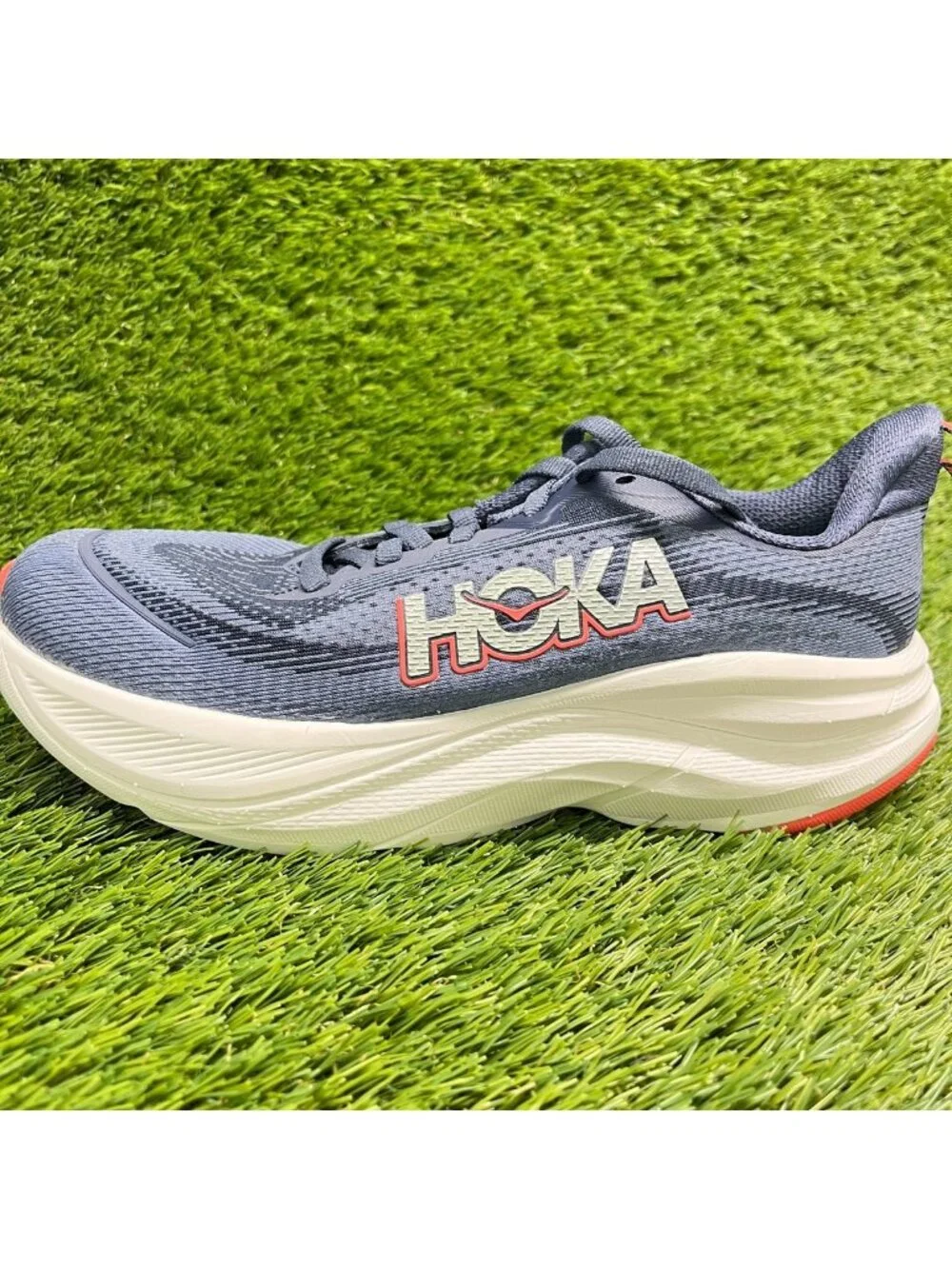 Hoka One One Skyflow Womens Size 6 Blue White Athletic Running Shoes Sneakers